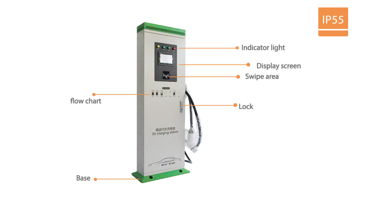 Home Car Charging Station Single Plug DC 30KW Kayal